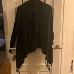 Black fringe cardigan
